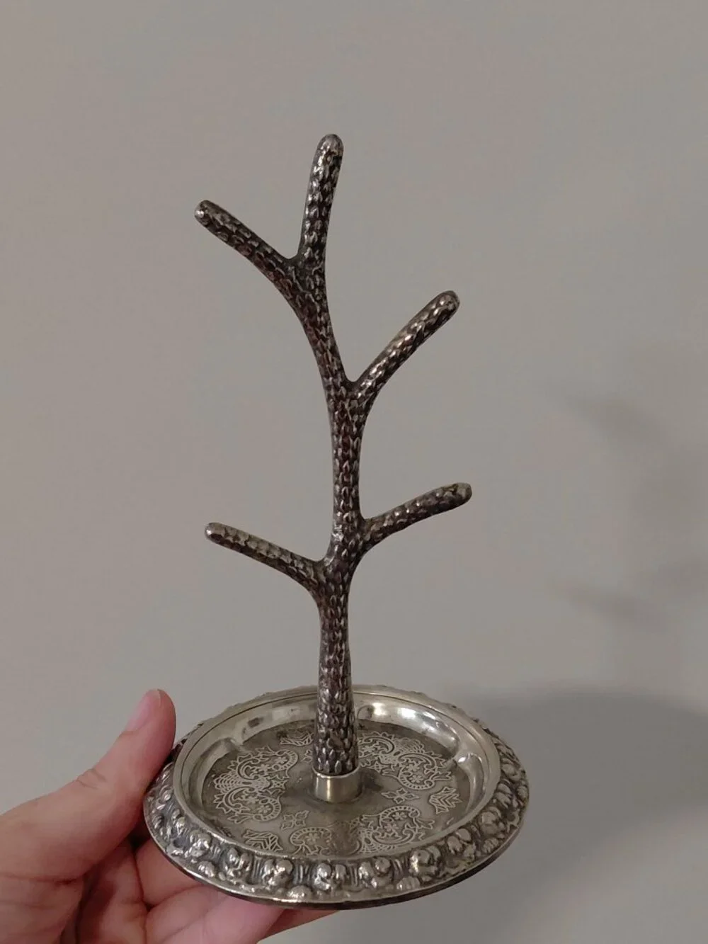 Vintage Silver Tree Jewelry Organizer